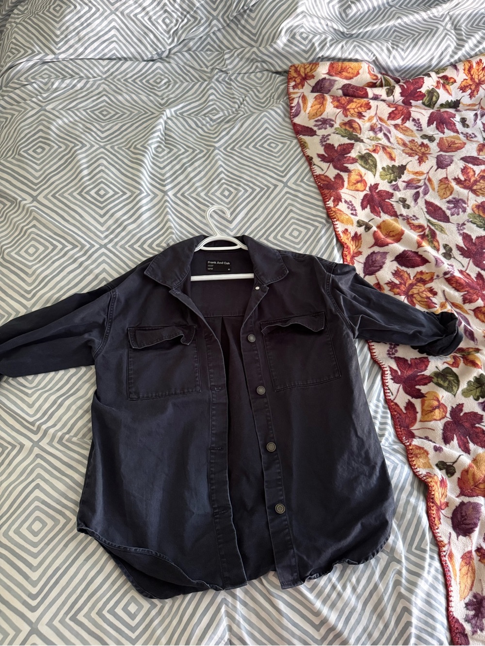 Black Button-Up Utility Shirt